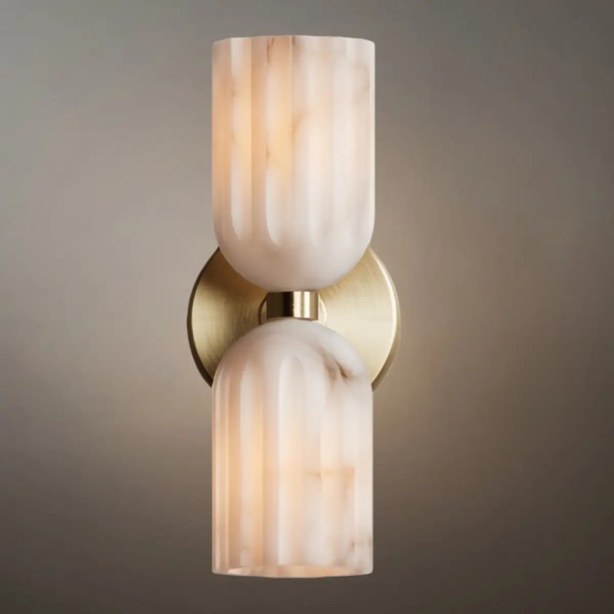 Minimalist Wall Lamp — Brass & Alabaster